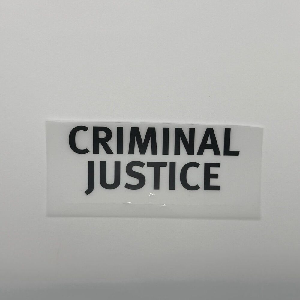 Criminal Justice Vinyl Laptop Decal Sticker
